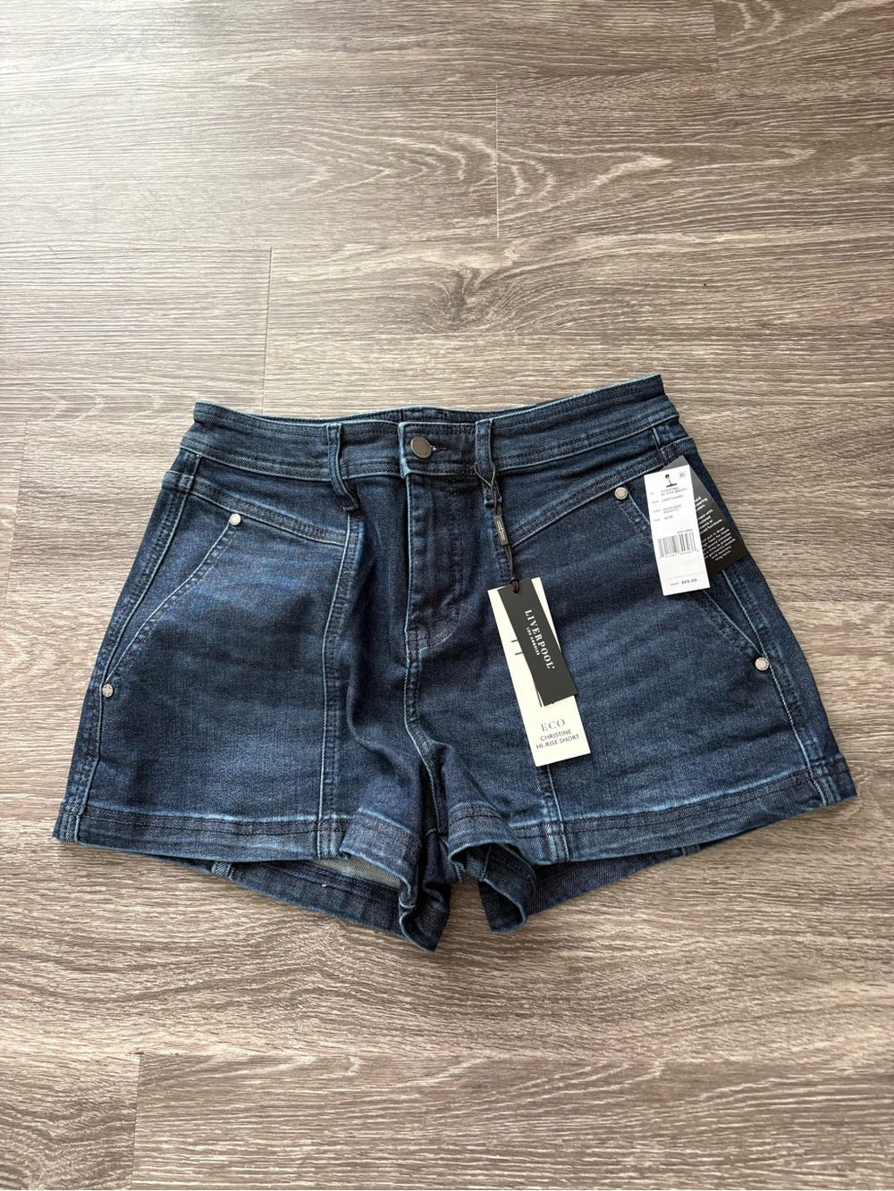 Liverpool Dark Blue Denim Women's Shorts